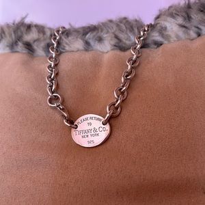 Tiffany & Co. Oval Tag Necklace